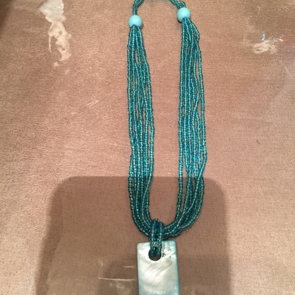 Gorgeous Multi-strand Blue Beaded Necklace